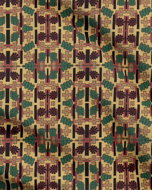 QOSA Chunky Cross Fabric Print