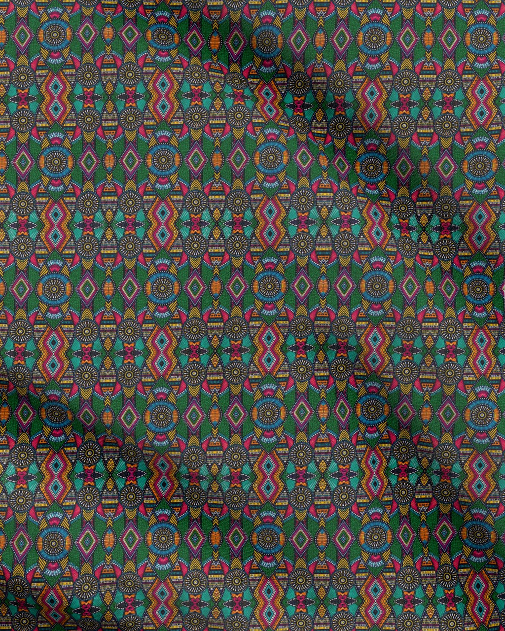 Zuri African Unique Vibrant Organic Cotton Pattern Fabric