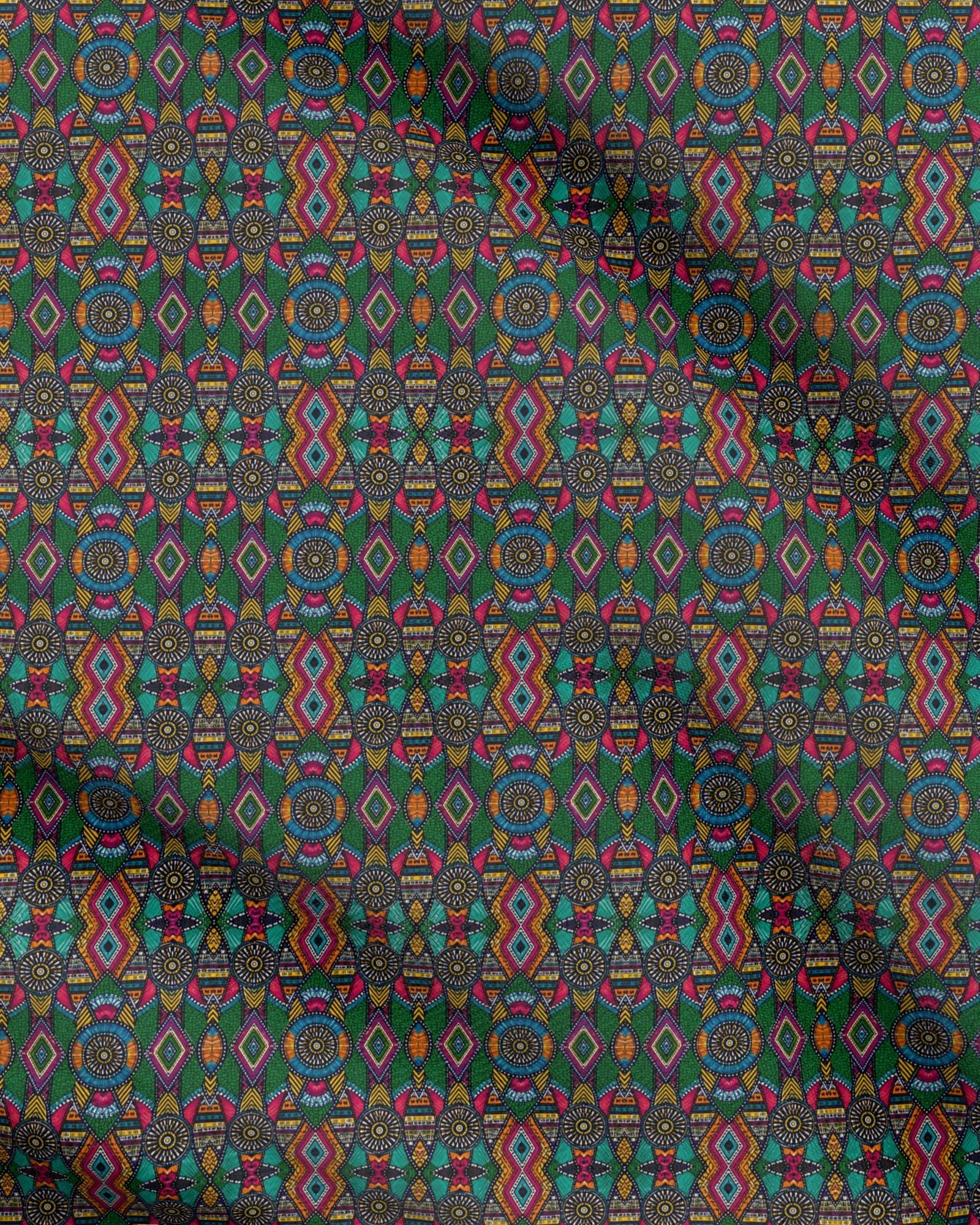 Zuri African Unique Vibrant Organic Cotton Pattern Fabric