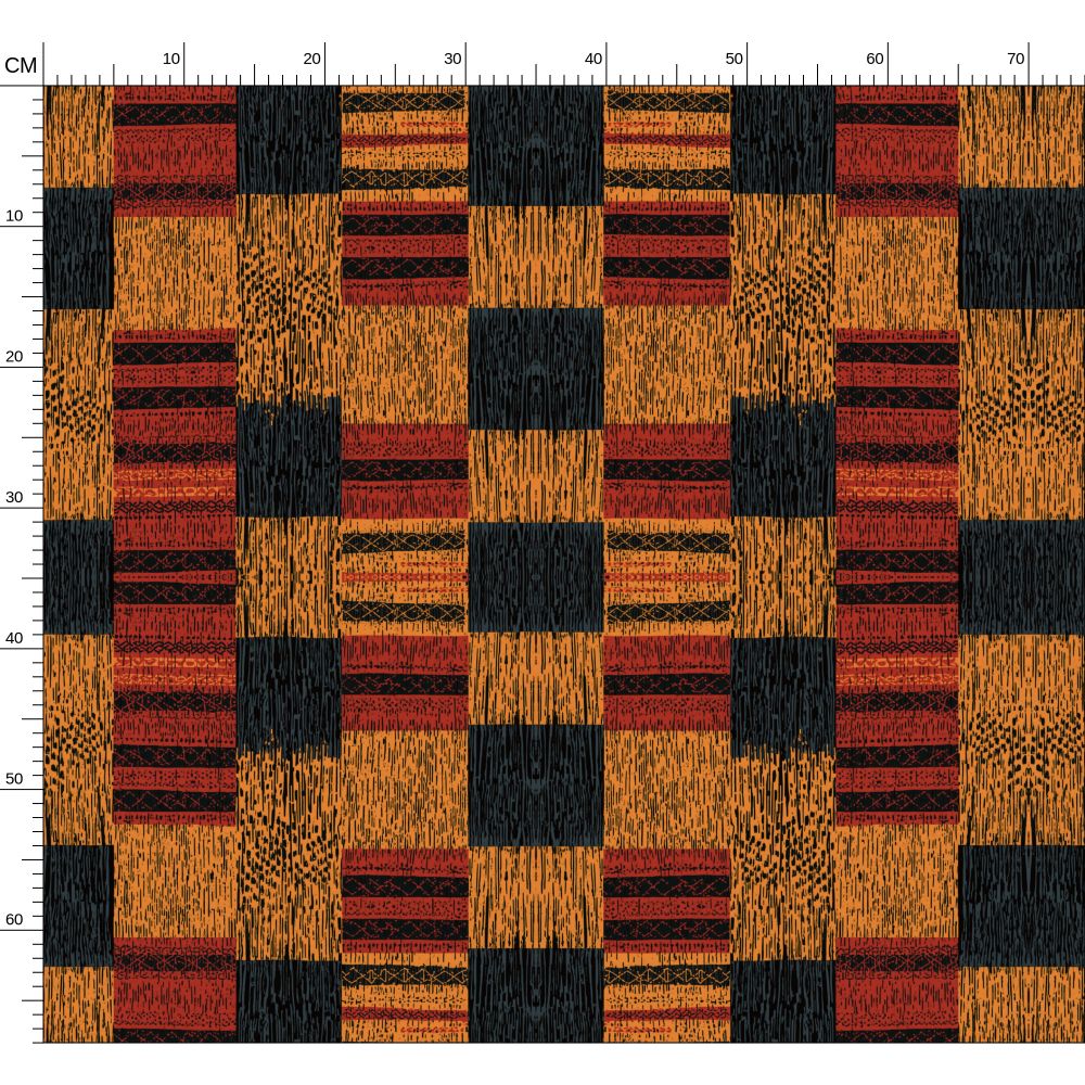 Jelani African Unique Vibrant Organic Cotton Pattern Fabric